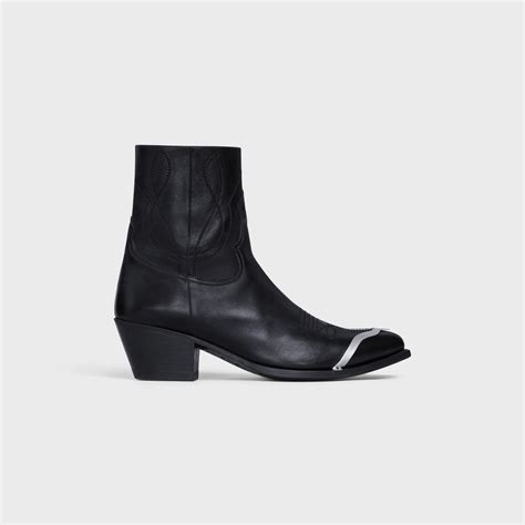 celine zipped boots with metal cap toe|Celine.